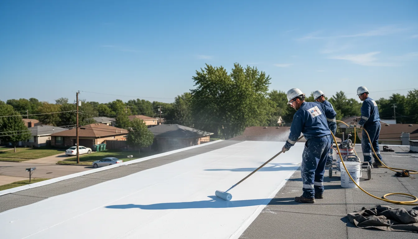 Commercial roof coating in Danciger, TX near me